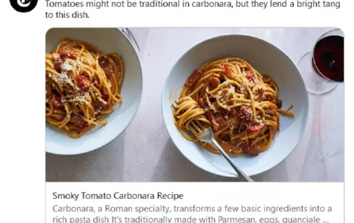 carbonara al pomodoro