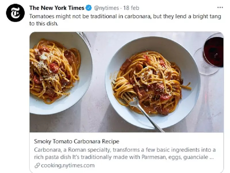 carbonara al pomodoro